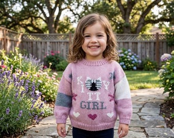 Kitty Girl Children’s  handmade sweater