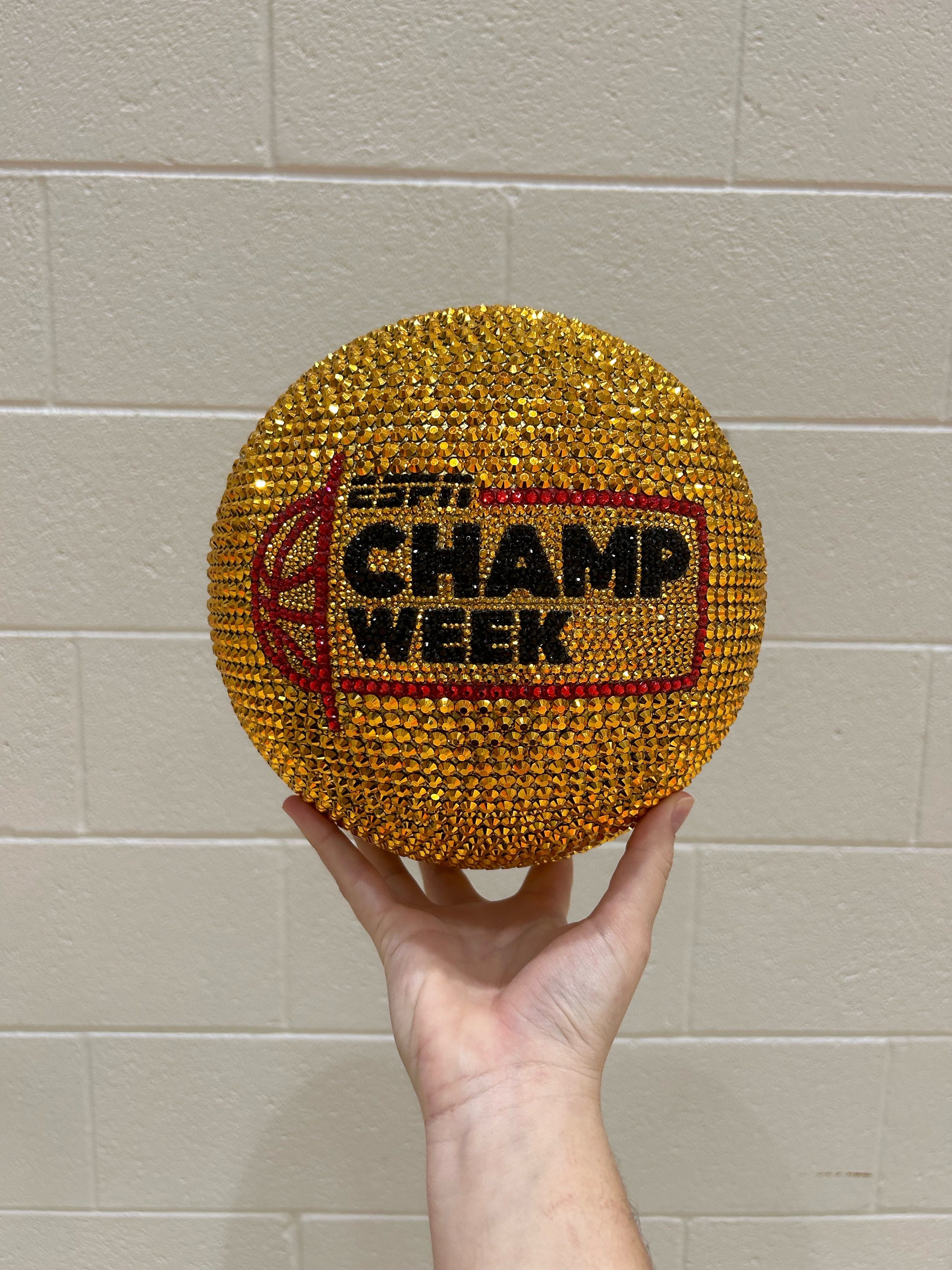 Custom Rhinestone Bedazzled Basketball