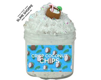 Crunchy Slime | Crunchy Coconut Chips Slime | Perlite Slime | Cocnut Slime Beach Slime