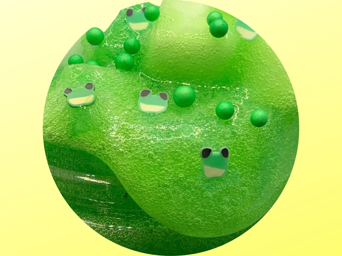 Jelly Cube Slime Frog Pond Vert Parfum Jelly Cube Slime Etsy