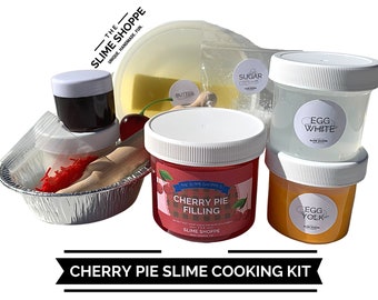 Slime Cooking Kit | Cherry Pie Slime | DIY Clay Slime | Slime Shop