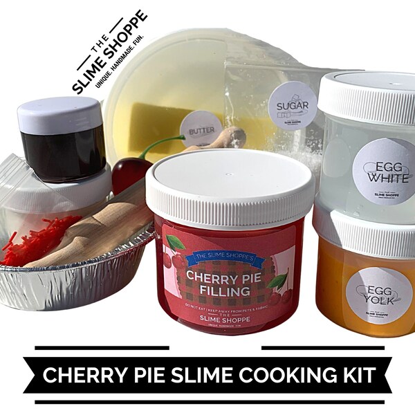 Slime Cooking Kit | Cherry Pie Slime | DIY Clay Slime | Slime Shop