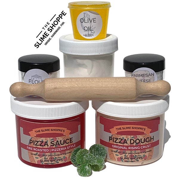 Kit de cuisson Slime | Kit de slime à pizza Margherita | Gelée d'argile à faire soi-même | Boutique de slime