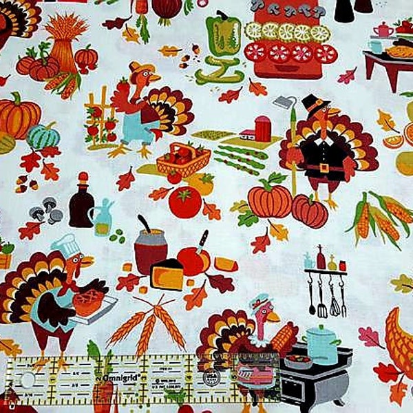 Thanksgiving Material Thanksgiving Fabric - Etsy