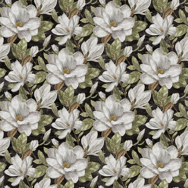 Northcott magnolia mosaic digital DP25372-99 100% Cotton fabric