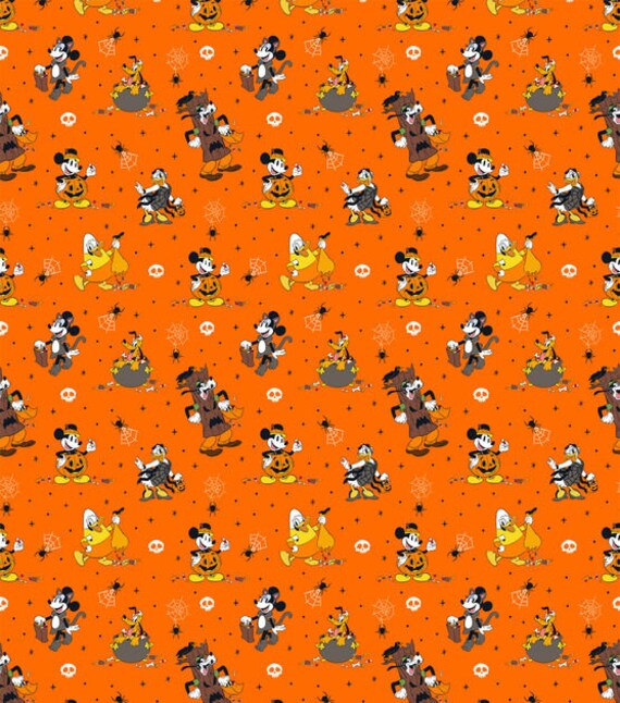 Disney Mickey Friends Pack Halloween 100% Cotton Fabric by the - Etsy