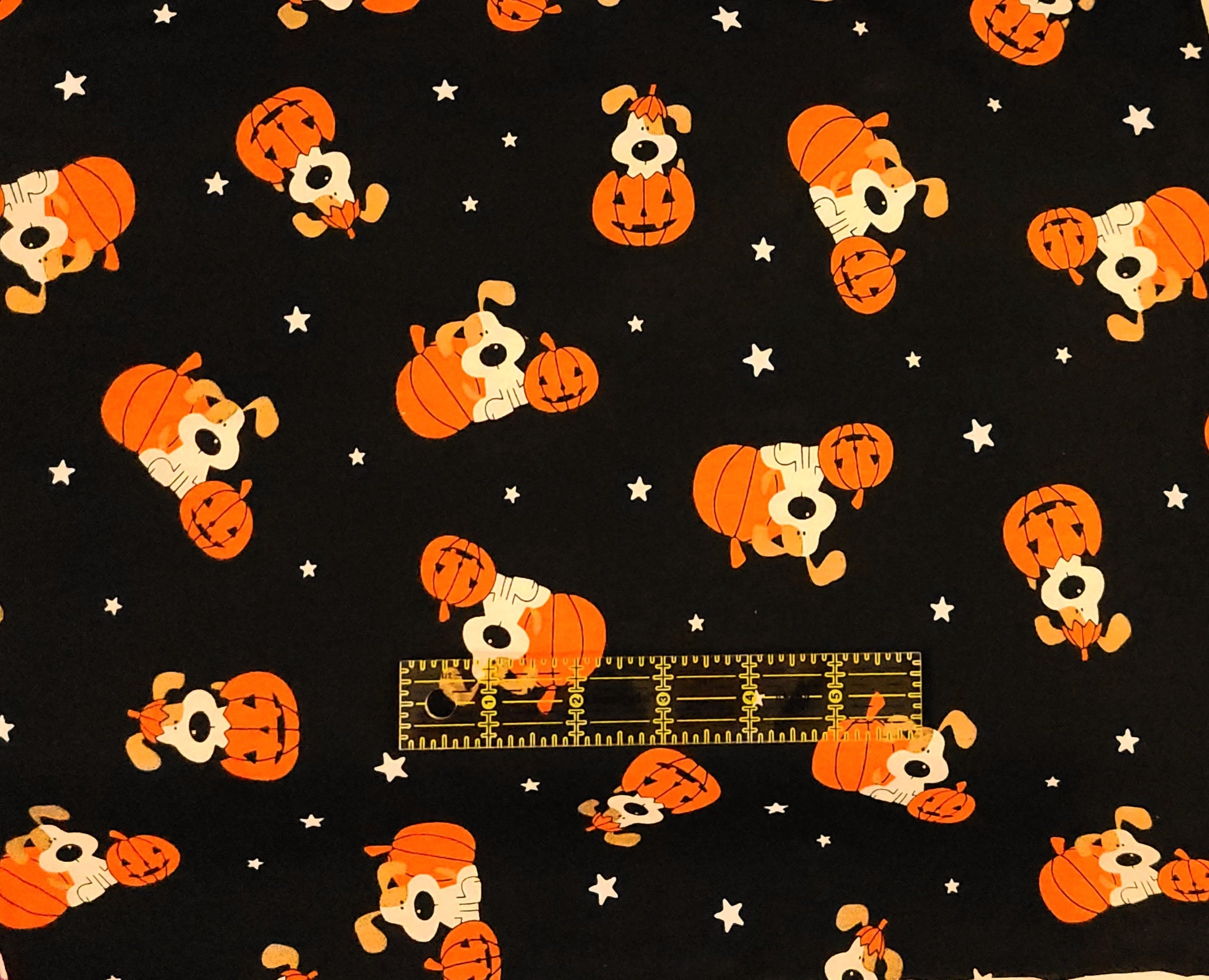 Halloween Fabric, Glow in the Dark Fabric, Quilting Cotton by Henry Glass 