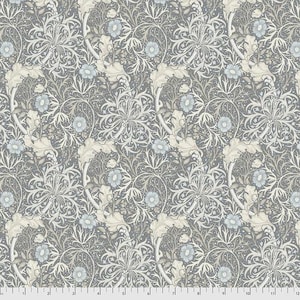 ORIGINAL MORRIS & CO Pure Seaweed - Slate for Free Spirit Fabrics PWWM070.slate William Morris fabric 100% Cotton