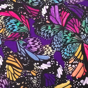 Multi butterfly wings Novelty Cotton Fabric 100% Cotton sold by half yard by the yard