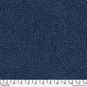 ORIGINAL MORRIS & Co Seaweed dot PWWM008.NAVYX for Free Spirit William Morris fabric 100% Cotton