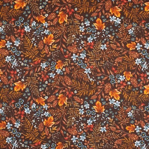 Floral Harvest Cotton Fabric brown Fall Cotton Fabric fall theme 100%  cotton By the Yard