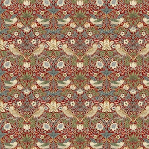ORIGINAL MORRIS & CO Mini Strawberry Thief (Red) for Free Spirit Fabrics PWWM002.RedXX William Morris fabric 100% Cotton