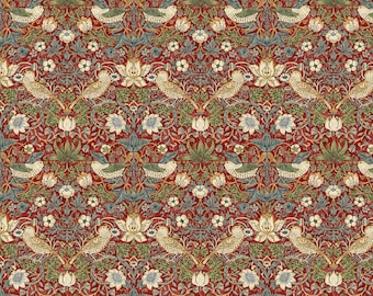 ORIGINAL MORRIS & CO Mini Strawberry Thief (Red) for Free Spirit Fabrics PWWM002.RedXX William Morris fabric 100% Cotton