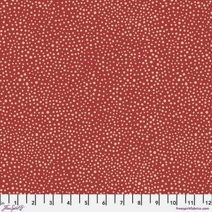 ORIGINAL MORRIS & Co Seaweed dot PWWM008.REDXX for Free Spirit William Morris fabric 100% Cotton