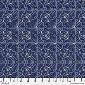 ORIGINAL MORRIS & Co Brophy Trellis Blue PWWM046.BLUE from Wandle collection Free Spirit Fabrics 100% Cotton sold