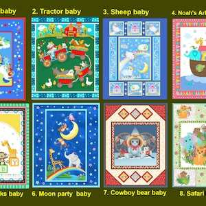 Baby panel baby quilt baby blanket baby shower gift by MDG 36" X 45" Panels