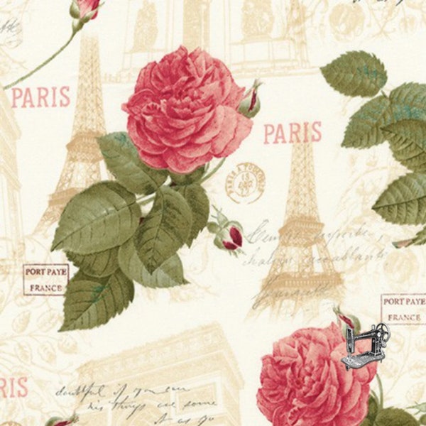 La Vie En Rose fabric by Robert Kaufman 100% Cotton sold by half yard by the yard