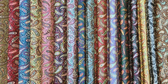 Perfect Paisley Plum  Cotton By the Yard 097 Fabric 