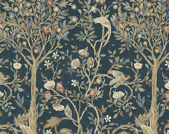 ORIGINAL MORRIS & CO Melsetter (índigo) de la colección Orkney PWWM041 Free Spirit Fabrics 100 % algodón en incrementos de 1/2 yarda