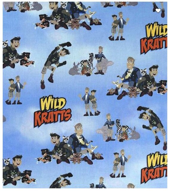 Wild Kratts Blue Character Cotton Fabric 100% Cotton by the - Etsy