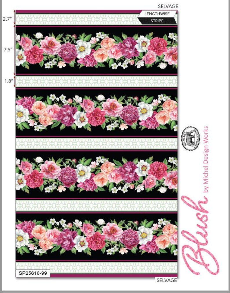 Lengthwise Designs Northcott Blush Wall Quilt Kit by Michel Design Works 31