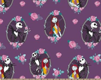Sewing Fabric The Nightmare Before Christmas Fabric By the Half Yard Christmas Fabric Animation Fabric Cotton Cartoon Fabric