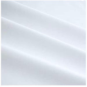 May include: Close-up of white fabric with soft folds and subtle shadows. The fabric appears smooth and clean, with a slight sheen. The folds create a sense of depth and texture, suggesting a lightweight material.