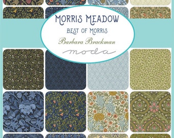 Moda Morris Meadow by Barbara Brackman 4 pcs Fat Quarters Classic quilting Cotton Fabrics