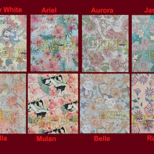 Disney clearance Princess Cotton fabric Snow White Aurora Bell Ariel Jasmine Mulan Cinderella Rapunzel
