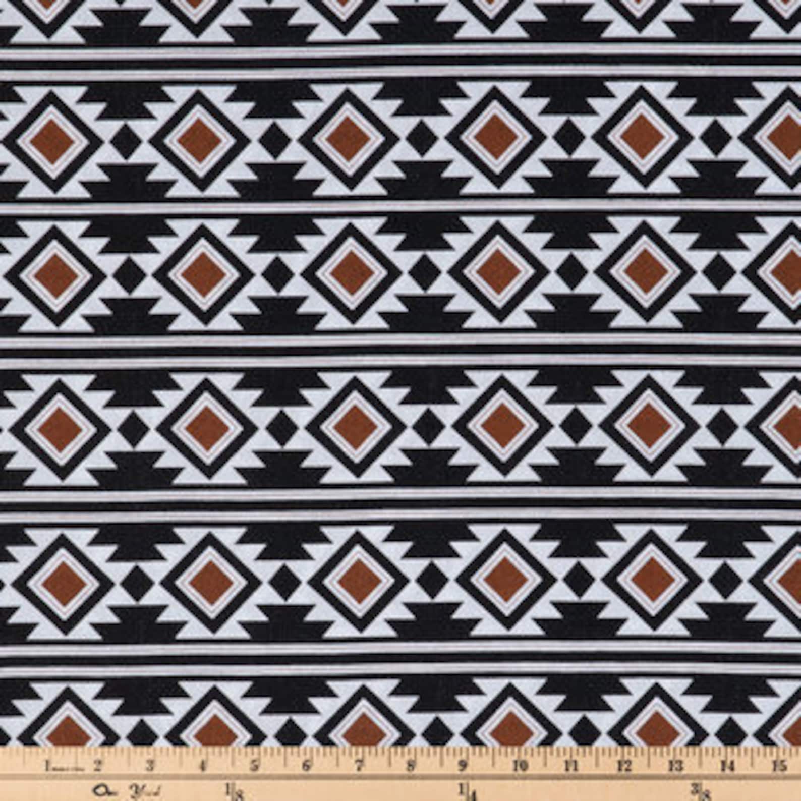 Boho Rust Aztec Fabric Modern Aztec Fabric Quilting Apparel Fabric 100% ...
