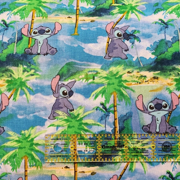 Disney Lilo & Stitch clearance Cotton Fabric Stitch allover 100% Cotton fat quarter half yard one yard