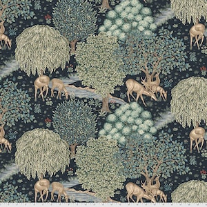 ORIGINAL MORRIS & CO The Brook - Indigo PWWM051.indigo from Free Spirit Fabrics 100% Cotton by 1/2 Yard increment