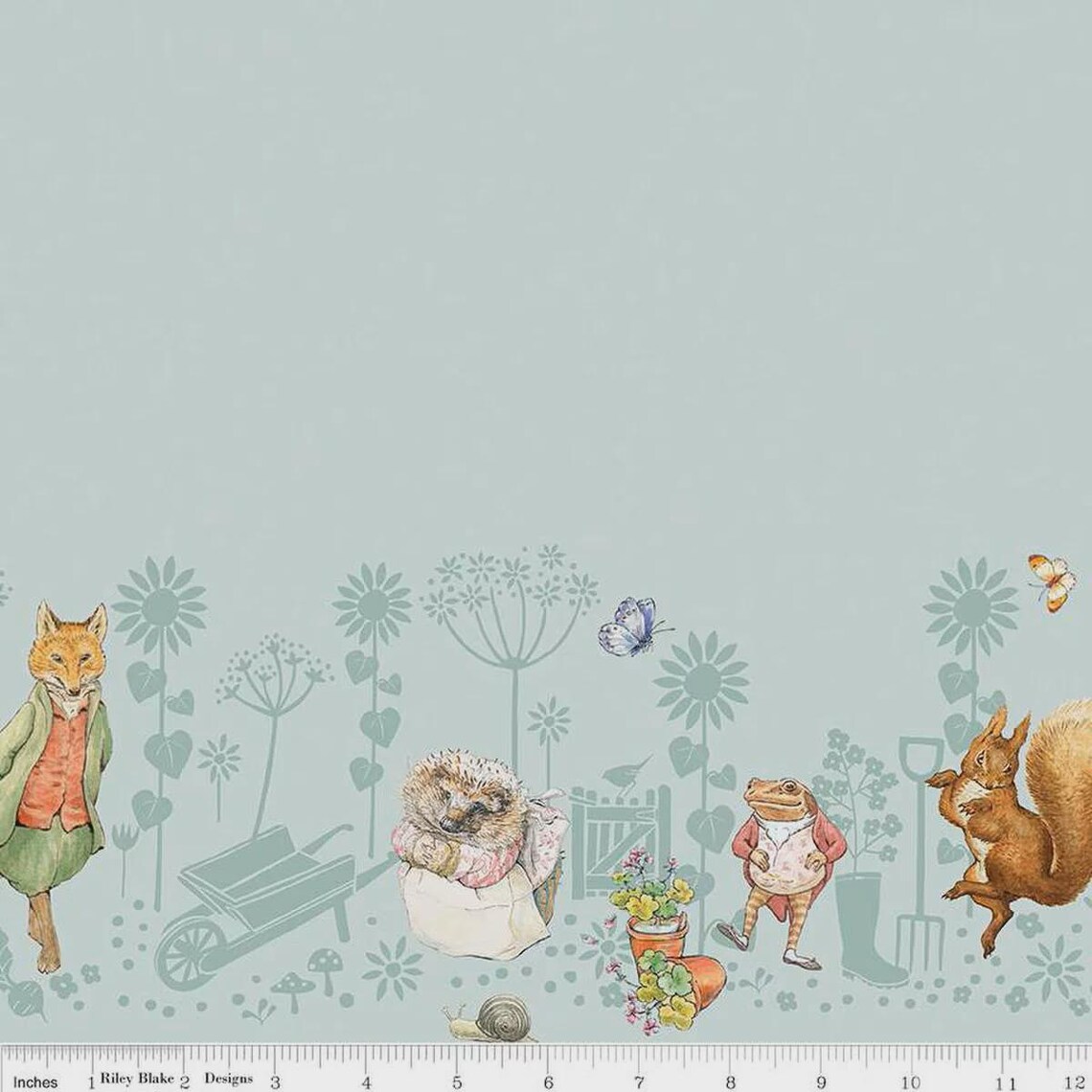 Peter Rabbit & Friends Border Print Cd15867-blue From Riley Blake 100% ...
