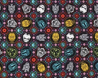 Star Wars Cotton Fabric Sugar Skulls 100% Cotton Fabric