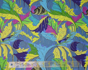 Tela Kaffe Fassett x The Original Morris & Co. Floral Acanthus Cobalt PWKW006. Tela Cobalt William Morris 100% algodón