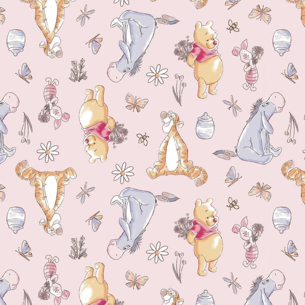 Winnie the Pooh Flannel Fabric Etsy