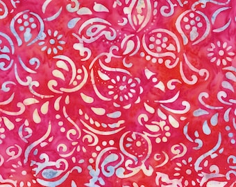 Windham Anthology Batiks by Jacqueline de Jonge Coral Reef Bandana Magenta 100% cotton Batik fabric
