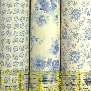 Hope chest clearance blue florals 100% Cotton fabric by the yard
