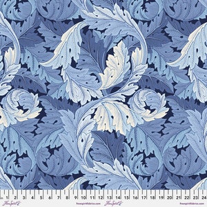 ORIGINAL MORRIS & Co Large Acanthus blue from Wandle collection PWWM083.BLUE 100% Cotton