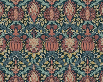 ORIGINAL MORRIS & CO Granada - Indigo PWWM053.Indigo from Free Spirit Fabrics 100% Cotton by 1/2 Yard increment