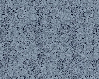 ORIGINAL MORRIS & Co Marigold - Navy PWWM006.NAVYX for Free Spirit William Morris fabric 100% Cotton
