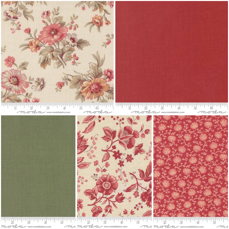 Moda French General Curated Fat Quarter Bundle 11 Pcs Classic Quilting ...