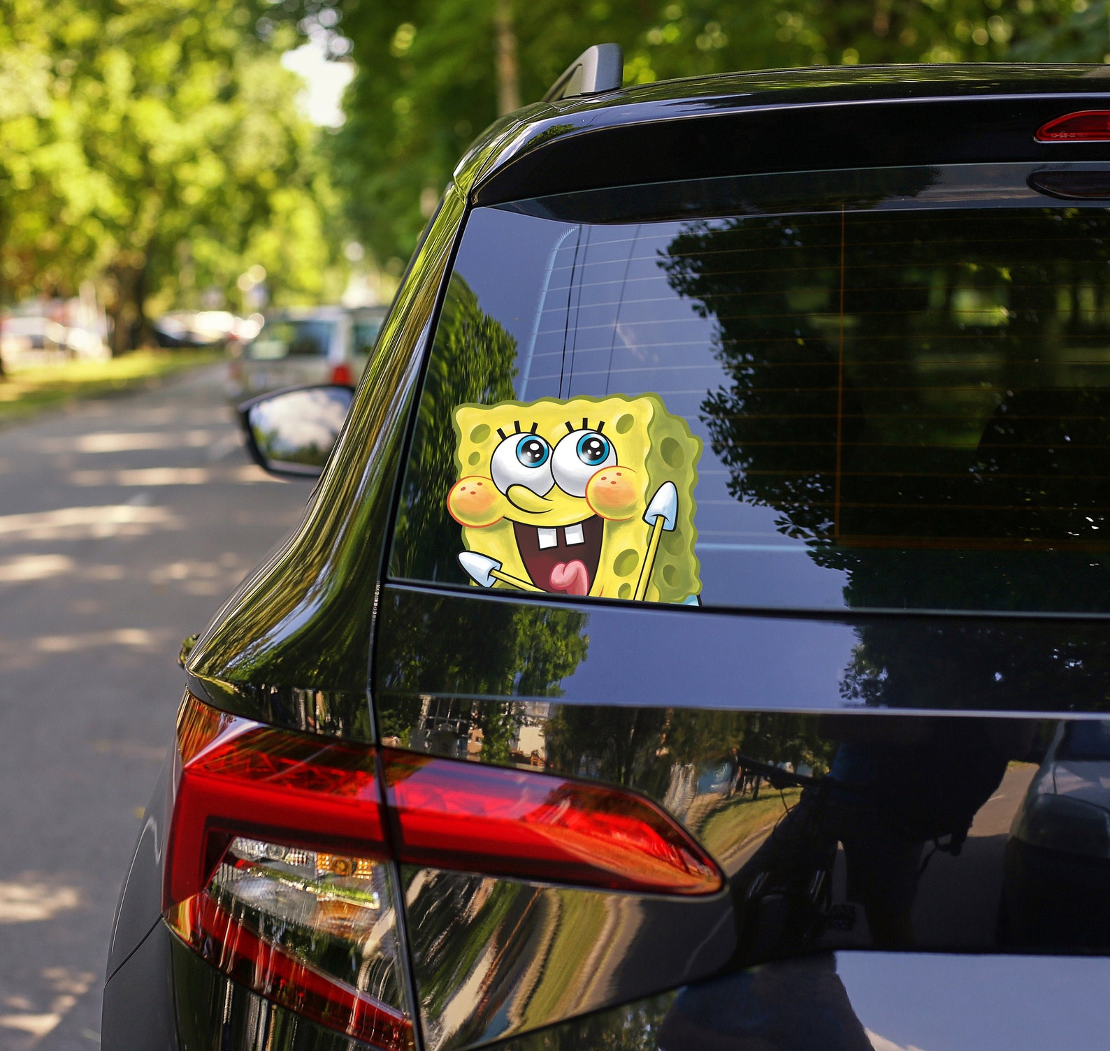 Spongebob Squarepants Peeker Car Decal Sticker for Bumper High Etsy