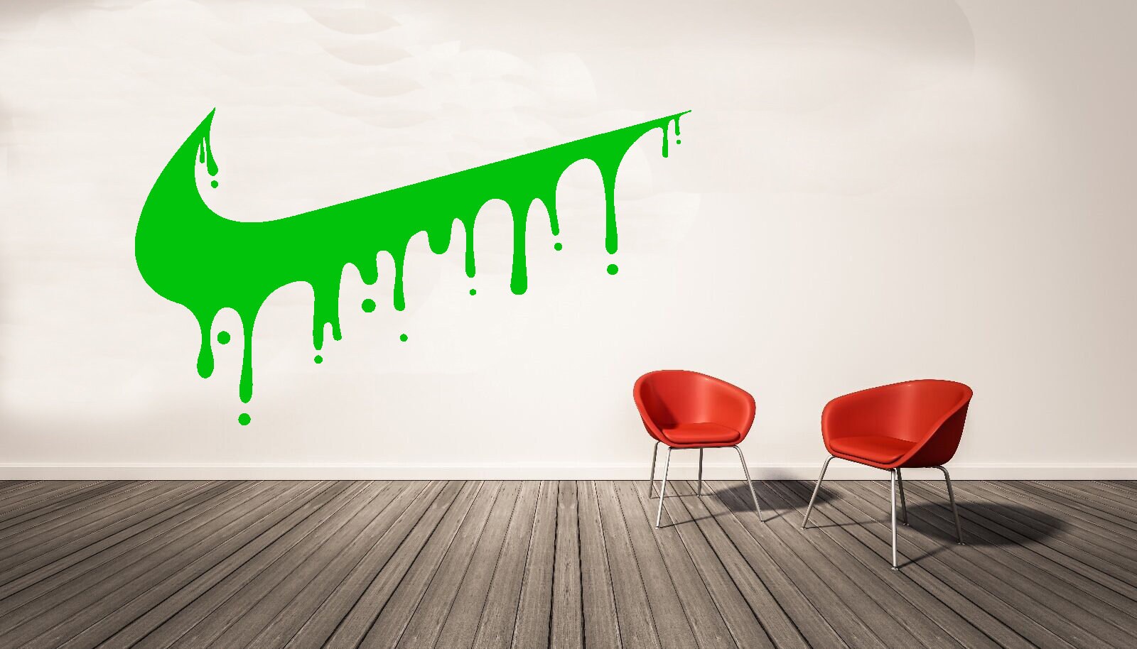 Nike Swoosh Drip Huge Wall Graphic Decor for Bedroom Etsy