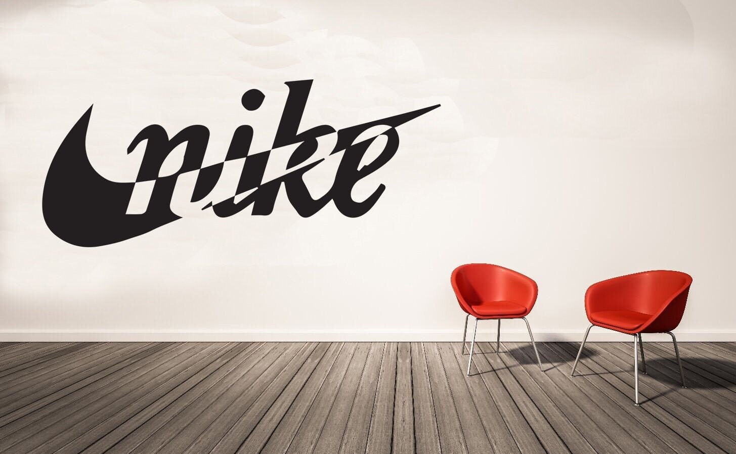 Nike Swoosh Wall Decal Sticker Art Sports Gym Room Colors Etsy