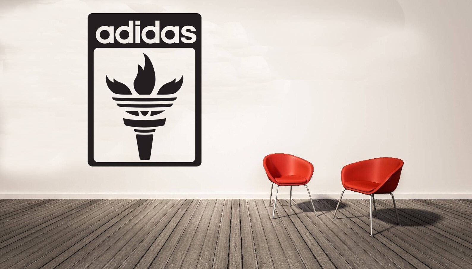 Adidas wall decal graphic removable safe for walls sports room Etsy