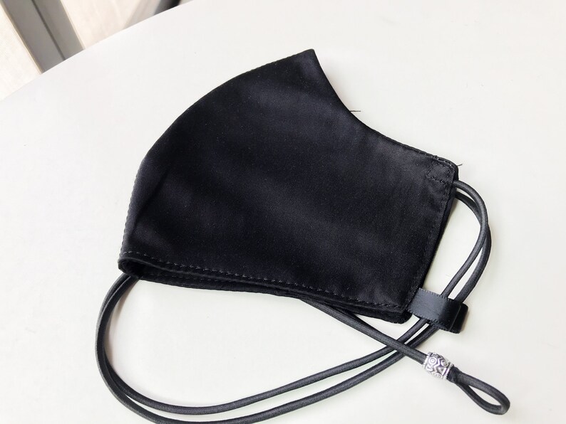 Silk touch plain Face mask with neck strap adjustable elastic Etsy