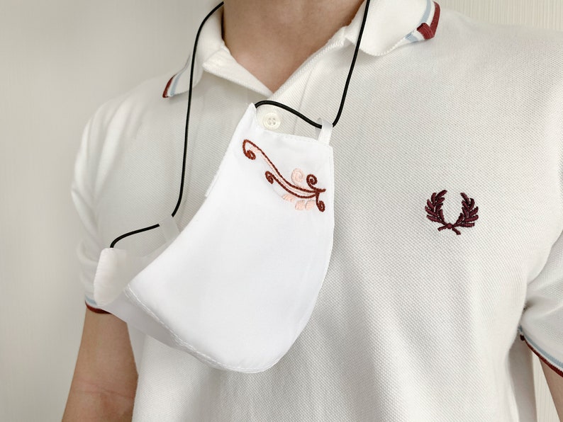 Premium face mask with neck strap adjustable elastic super Etsy