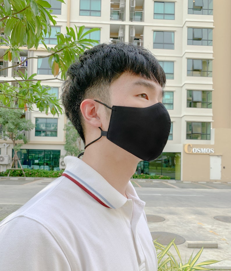 Adjustable Face mask with neck strap adjustable elastic Etsy