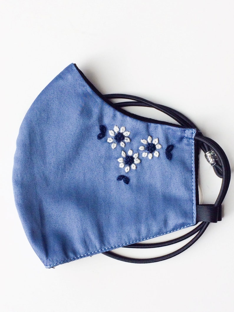 Premium Triple Flower face mask with neck strap adjustable Etsy